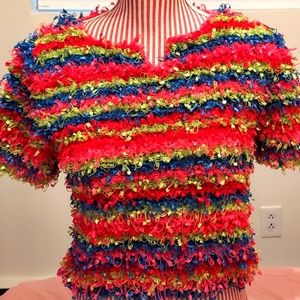 Vintage Michael Simon PINATA Confetti Sweater S/S Looks New Size Small Looks New